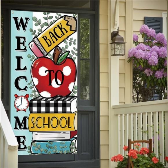 Lightweight First‎ Day of School Door Cover Welcome Back To School Banner - Picture 3 of 5